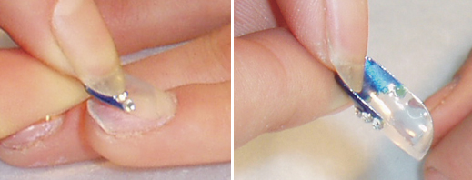 GEL glue for nails with diamond