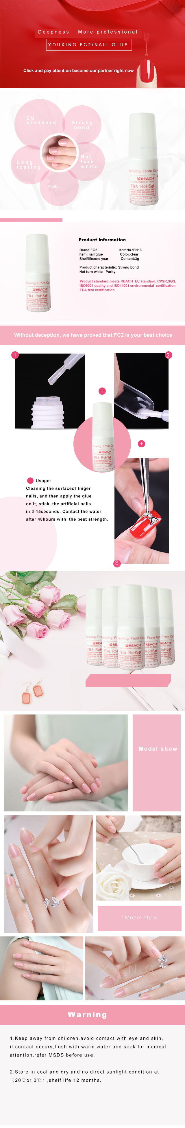 3g clear nail glue