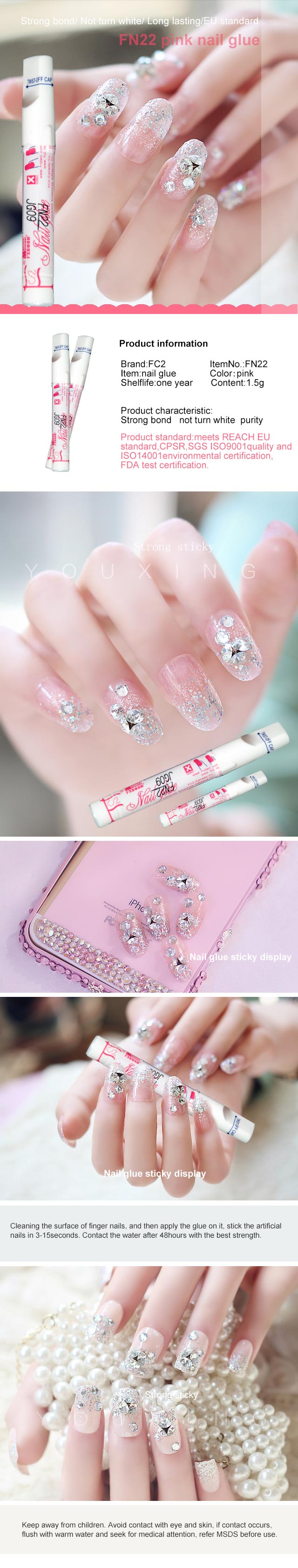 1.5g pink nail glue